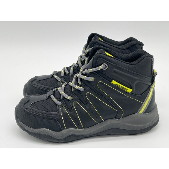 Crown Vintage Kids Waterproof Hiking Boots Size 13 Black & Yellow - Picture 3 of 9
